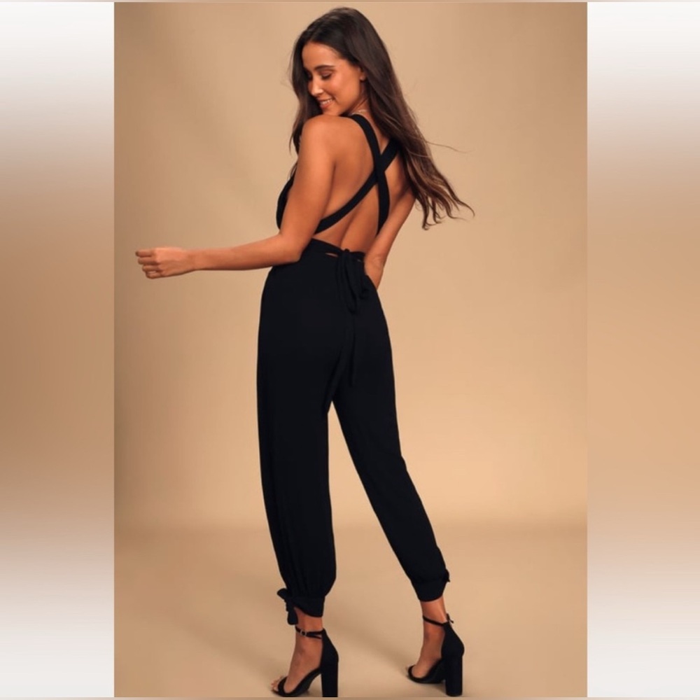 Black Lulus Convertible Jumpsuit size small